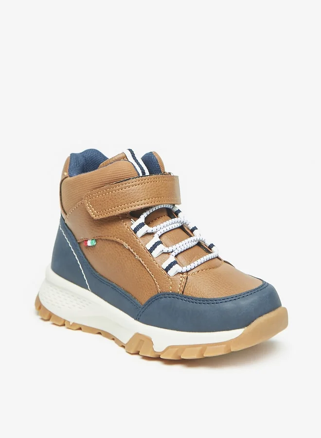 LBL by Shoexpress Boys Solid Low Ankle Boots with Hook and Loop Closure