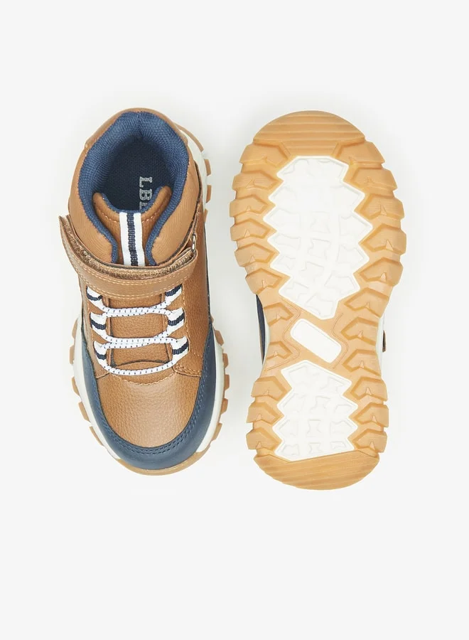 LBL by Shoexpress Boys Solid Low Ankle Boots with Hook and Loop Closure