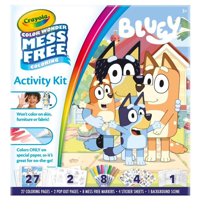 Crayola Color Wonder Bluey Activity Kit, Mess Free Coloring, Toddler Travel Activity, Bluey Toys for Kids, Gifts for Boys & Girls, 3+ - Image 2