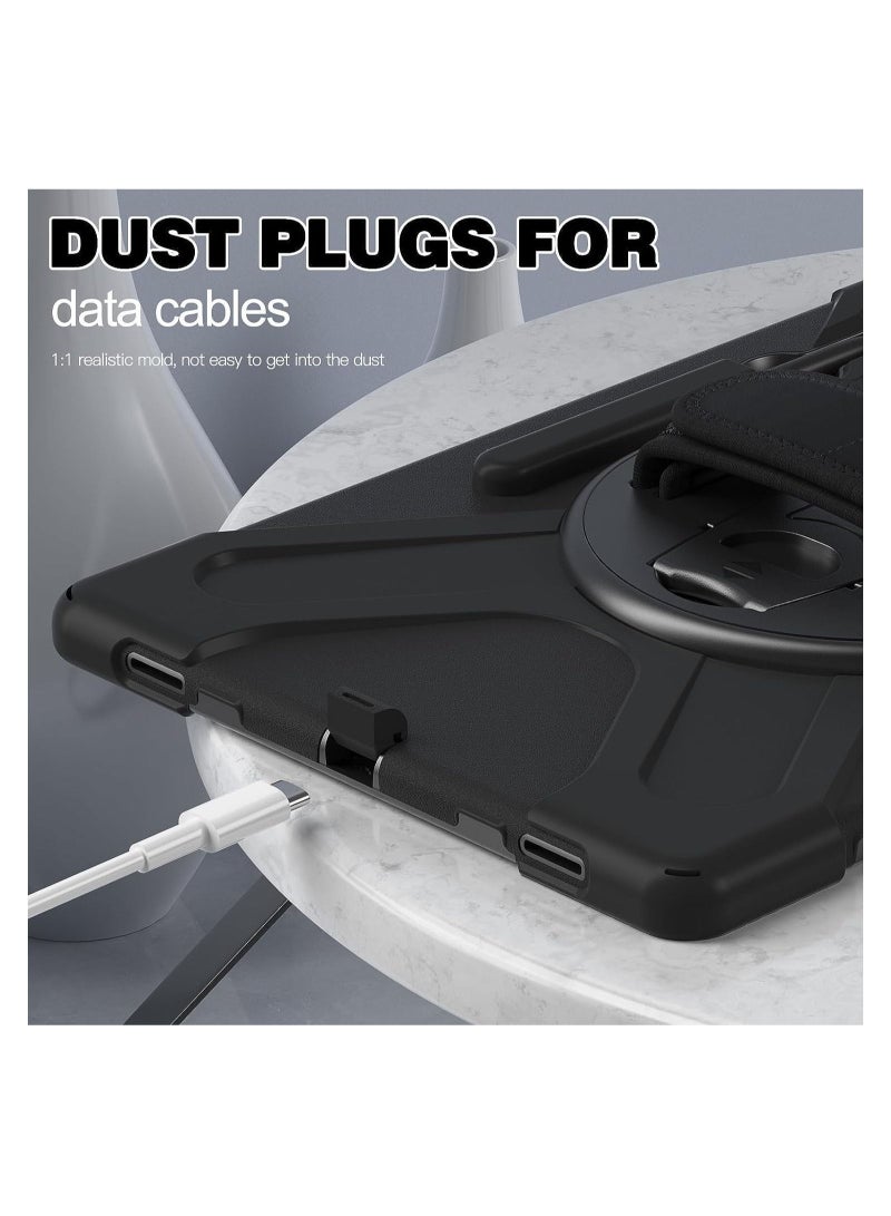 Compatible with Samsung Tab S10U/S8 Ultra 14.6 Inch X900/X906/S9 Ultra X910 Shockproof Case with 360 Degree Rotatable Bracket Hand Strap - Image 4