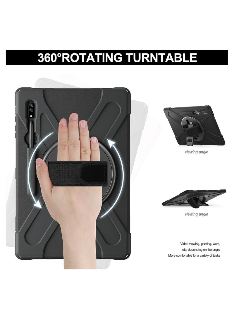 Compatible with Samsung Tab S10U/S8 Ultra 14.6 Inch X900/X906/S9 Ultra X910 Shockproof Case with 360 Degree Rotatable Bracket Hand Strap - Image 5