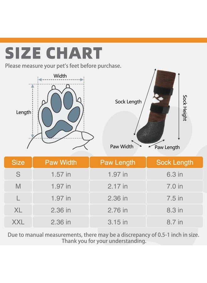 KOOLTAIL Anti Slip Dog Socks to Prevent Licking Paws for Hot/Clod Pavement, Waterproof Long Snow Dog Boots&Paw Protectors with Straps Traction Control for Hardwood Floor for Small Medium Large Dogs - Image 2