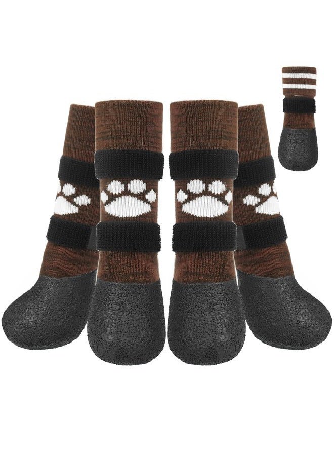 KOOLTAIL Anti Slip Dog Socks to Prevent Licking Paws for Hot/Clod Pavement, Waterproof Long Snow Dog Boots&Paw Protectors with Straps Traction Control for Hardwood Floor for Small Medium Large Dogs - Image 1
