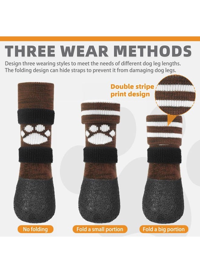 KOOLTAIL Anti Slip Dog Socks to Prevent Licking Paws for Hot/Clod Pavement, Waterproof Long Snow Dog Boots&Paw Protectors with Straps Traction Control for Hardwood Floor for Small Medium Large Dogs - Image 4