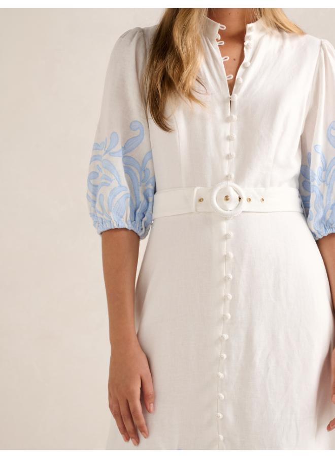forever new Esther Embroidered Midi Dress - Image 4
