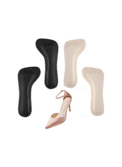 KASTWAVE 4 Pair Soft Sweat Absorbing High Heel Insole, Self-Adhesive Non-Slip Invisible Insoles for Sandals, Comfort Breathable Shoe Pads for Women Summer Sandals High Heels Use, 37-38 Size  - Image 1