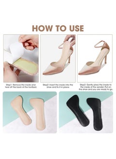KASTWAVE 4 Pair Soft Sweat Absorbing High Heel Insole, Self-Adhesive Non-Slip Invisible Insoles for Sandals, Comfort Breathable Shoe Pads for Women Summer Sandals High Heels Use, 37-38 Size  - Image 4