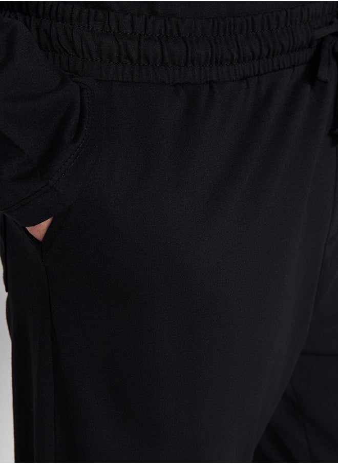 Black Regular Fit Knitted Pajama Set TMNAW24PT00008