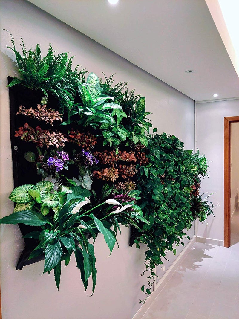 Delectable Garden Delectable Garden IndoorOutdoor Cloth 12 Pocket Hanging Vertical Garden Wall Planter for Yard Garden Home DecorationFrame not Included 