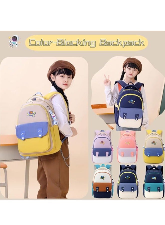 Kids Backpack for Girls Boys School Bags Elementary Bookbags with Astronaut Pendant - Image 5