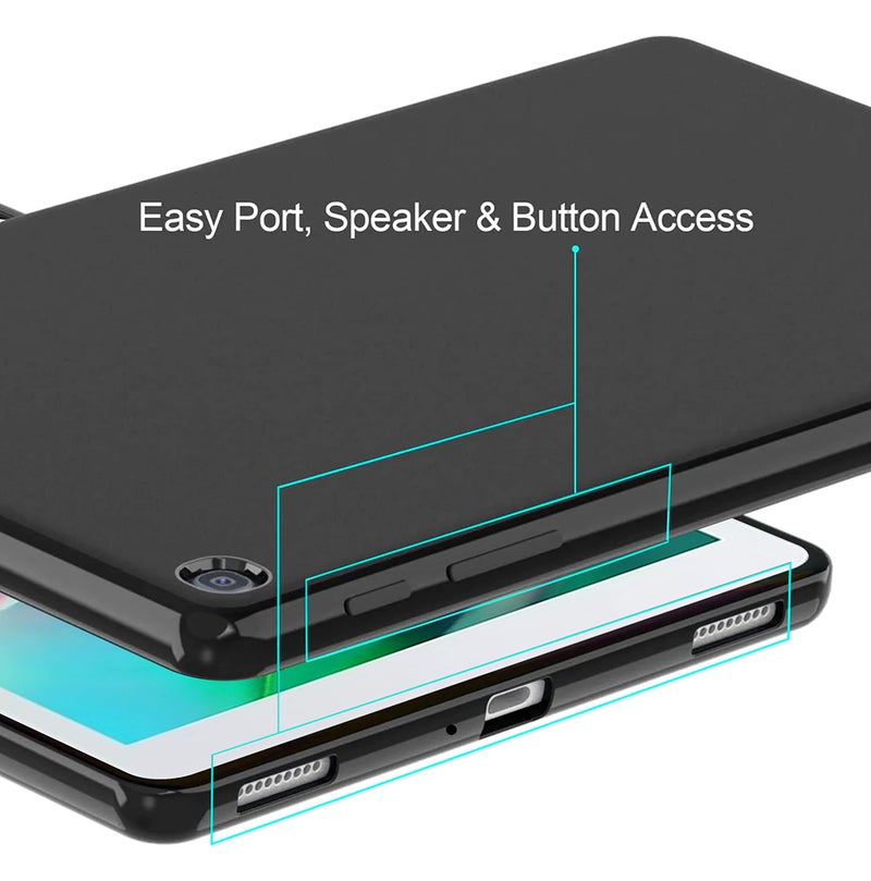 TGK Matte Design Soft Silicon TPU Back Case Cover for Samsung Galaxy Tab A 8.0 inch (2019) SM-T290, SM-T295, Black - Image 4