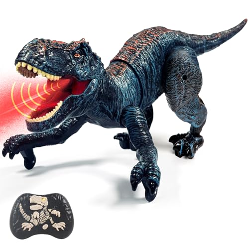 Sunrad Remote Control Dinosaur Toys for Kids 35 47 812 Year Old Electronic RC Robot Dinosaur with Spray Light Roar Realistic Walking TRex Toys Birthday Gifts for Boys Girls - Image 1