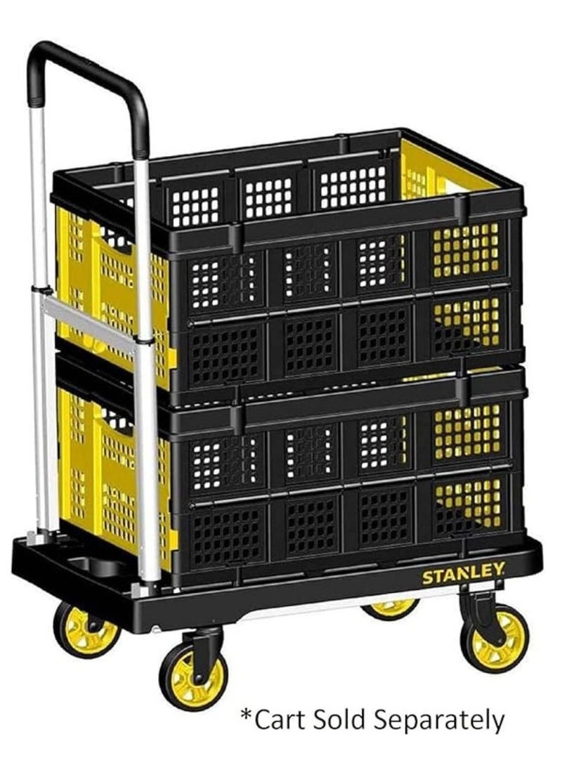Stanley - STANLEY Folding Basket SXWT-FT505 - Collapsable Basket use for Shopping, Picnic, & Tools Movement - Lightweight & Durable Polypropylene - 25Kg or 40L Capacity - Image 1
