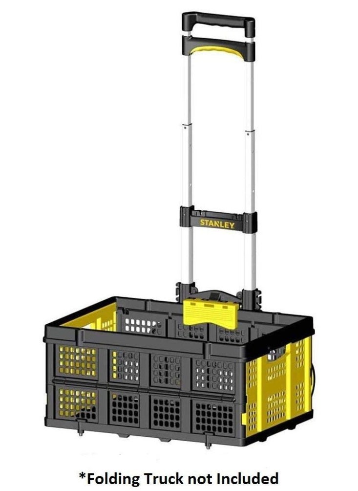 Stanley - STANLEY Folding Basket SXWT-FT505 - Collapsable Basket use for Shopping, Picnic, & Tools Movement - Lightweight & Durable Polypropylene - 25Kg or 40L Capacity - Image 1
