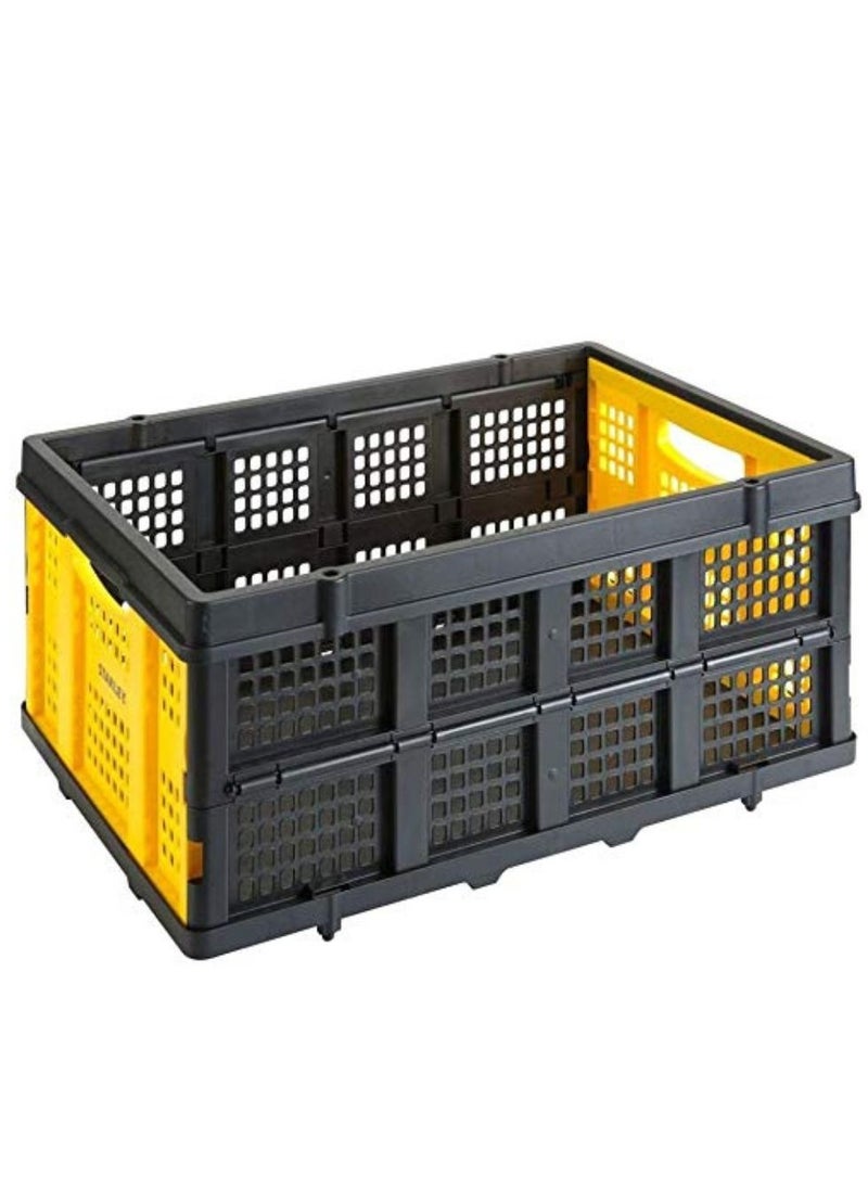 Stanley - STANLEY Folding Basket SXWT-FT505 - Collapsable Basket use for Shopping, Picnic, & Tools Movement - Lightweight & Durable Polypropylene - 25Kg or 40L Capacity - Image 1