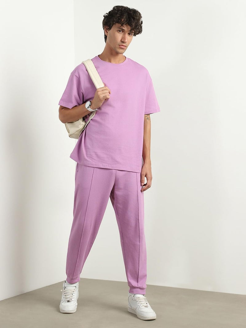 NOBERO Mauve Oversized Co-ord Set for Men - Image 1