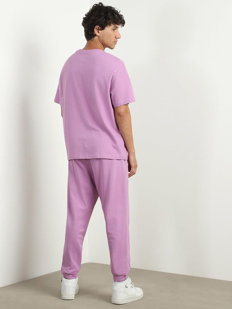 NOBERO Mauve Oversized Co-ord Set for Men - Image 4