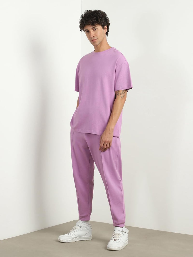 NOBERO Mauve Oversized Co-ord Set for Men - Image 3