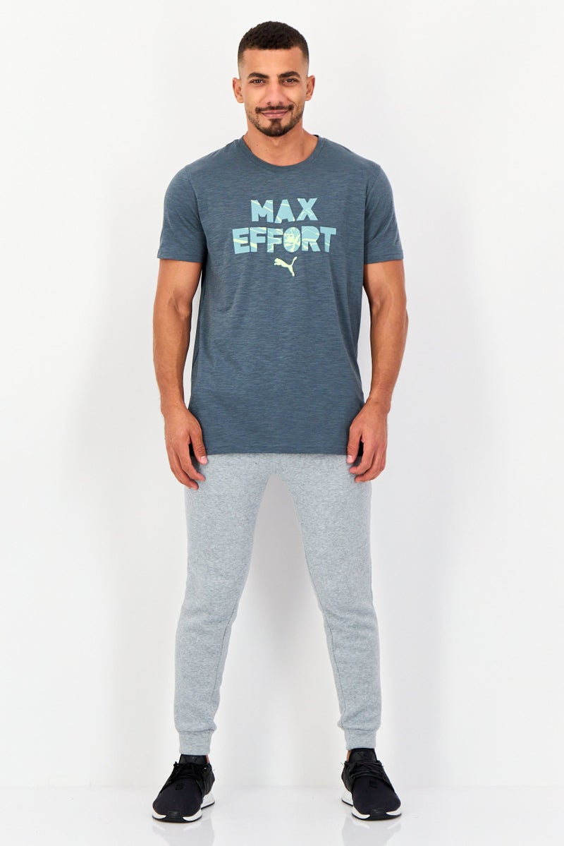 PUMA Men Sportswear Fit Short Sleeves Training T-Shirt, Grey - Image 3