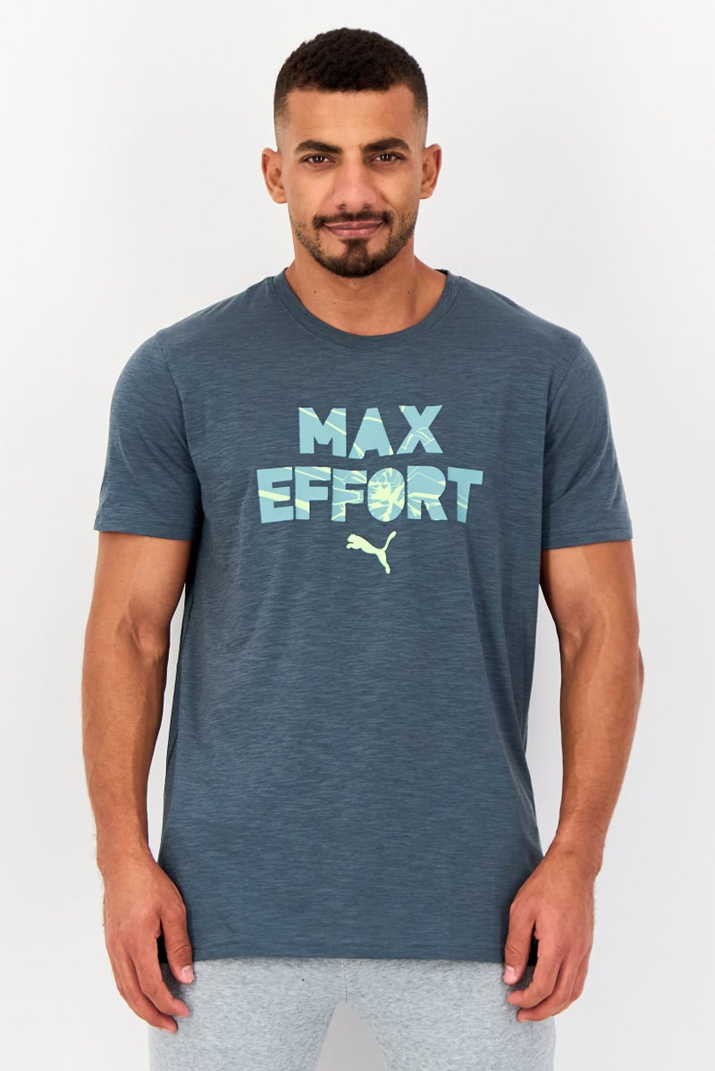 PUMA Men Sportswear Fit Short Sleeves Training T-Shirt, Grey - Image 1