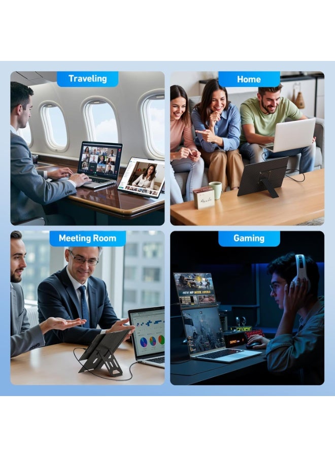 Laptop Screen Extender 16.1", Portable Monitor 1200P FHD with Magnetic Detachable Stand, 360° Rotatable Borderless Display, Plug & Play Second Screen for Windows & Mac - Image 4