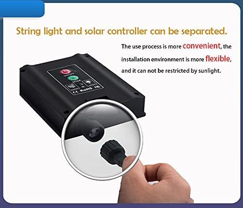 XERGY Solar String Lights, Shatterproof Led Solar String Light Outdoor G40 Retro Lights With 25 Bulbs - 27 Ft With Remote Control And Dimmable Outdoor Waterproof Lights, Black - Image 5