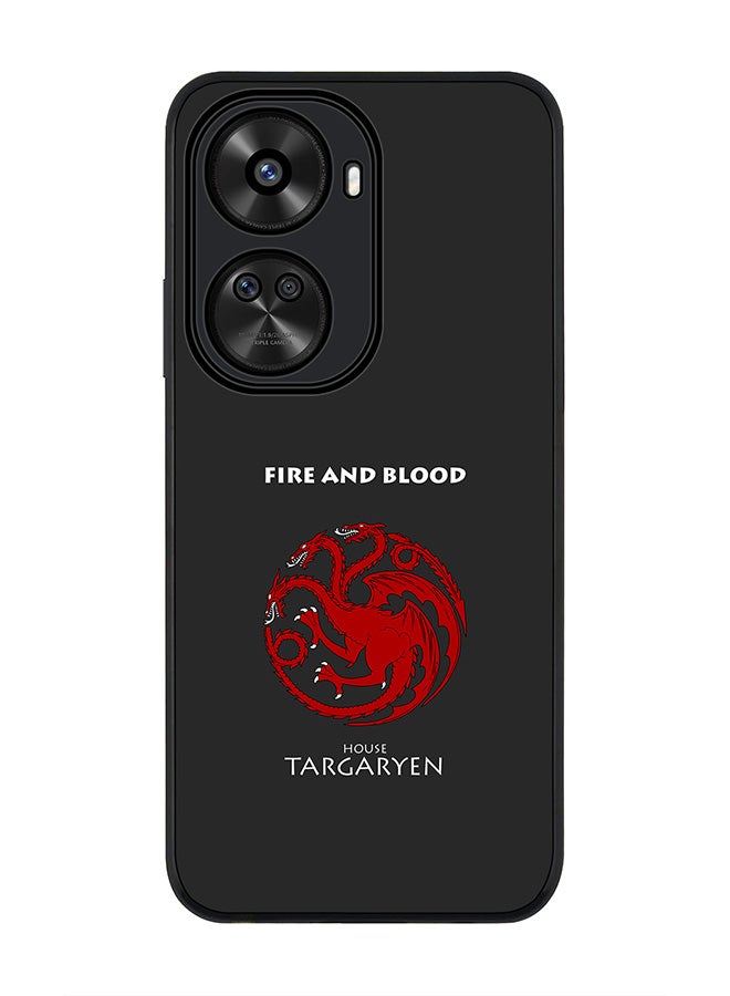 Stylizedd Rugged Black edge case for Huawei nova 12 SE / Huawei nova 11 SE 4G, Slim fit Case Flexible Anti Drop TPU Gel Thin Cover - GOT House Targaryen - Image 1