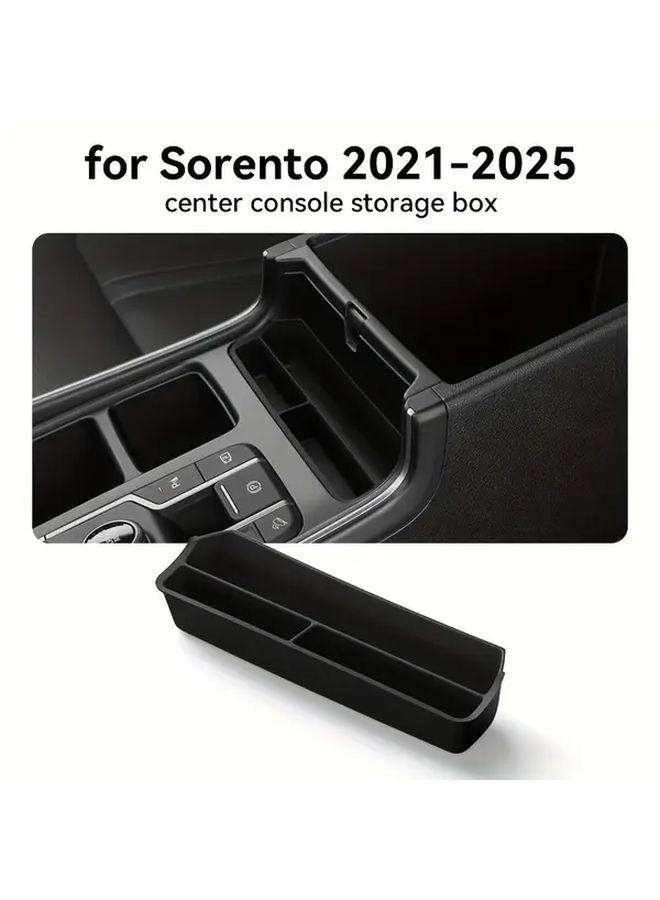 صينية تخزين لوحة التحكم متوافقة مع كيا سورينتو 2021 2022 2023 2024 2025، إدراج سيليكون أسود متين لتنظيم المفاتيح والهواتف. - Image 1