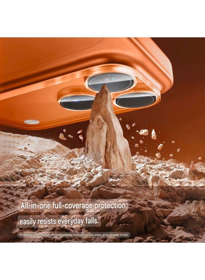 CAFELE Camera Lens Protector for iPhone 17 Pro, 9H Tempered Glass, Anti-Scratch, Case Friendly, No Affect on Night Shots, HD Clear (Orange) - Image 2