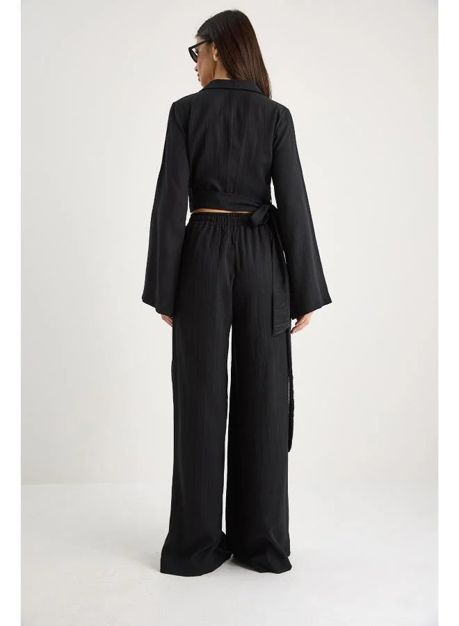 جينجر طقم بلوزة وبنطلون بقصة مريحة