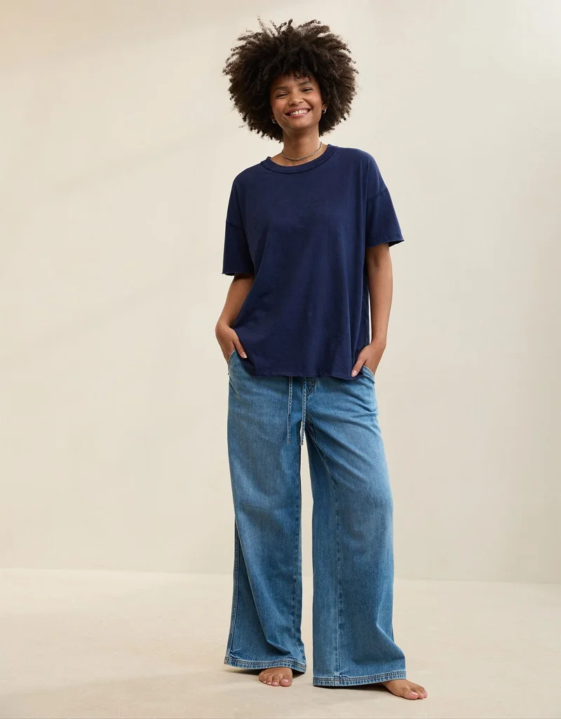 Aerie  Aerie Oversized Crew Boyfriend T-Shirt for Women | Best Price UAE