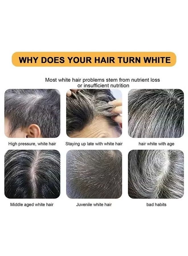 صول لورا شامبو بلاك سوب بار رمادي ، شامبو شريط التغطية 60 جرام ، صابون سواد الشعر مع مستخلصات عشبية نباتية لنمو الشعر وحل خال من الصبغة للشعر الرمادي - Image 5