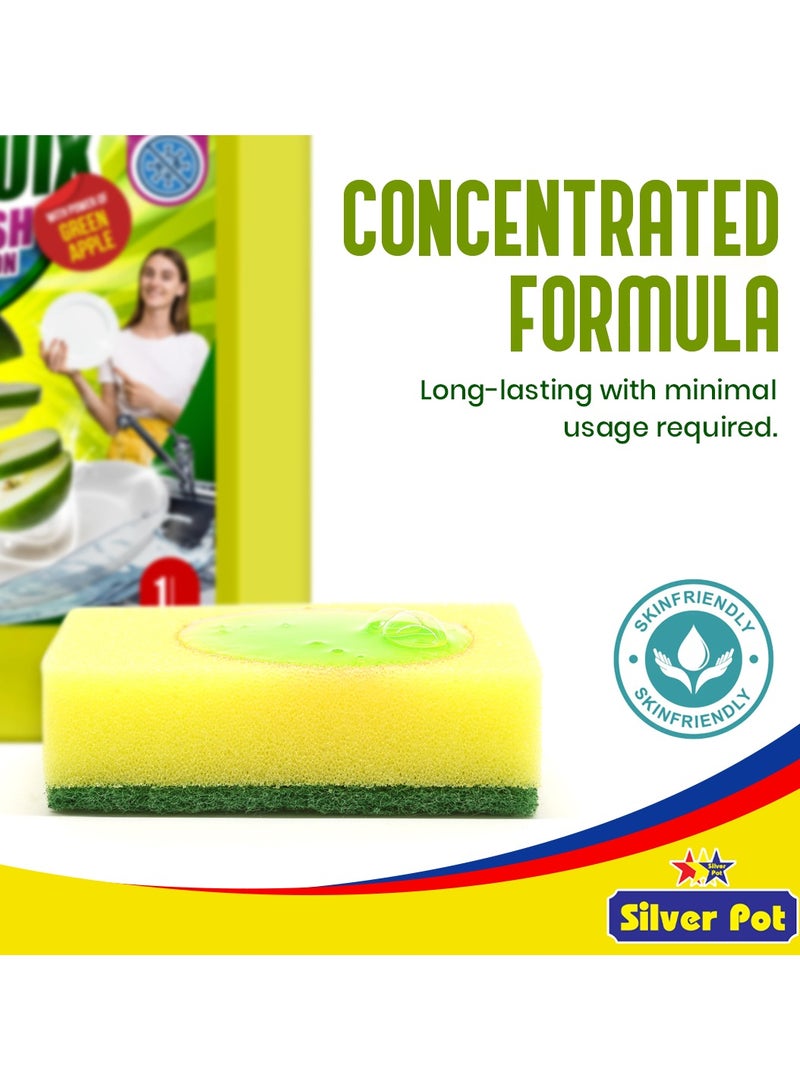 Silver Pot Dishwashing Liquid 5L– Ultra Concentrated Formula with Refreshing Green Apple Scent,Tough on grease, gentle on hands, perfect for daily use - Image 5