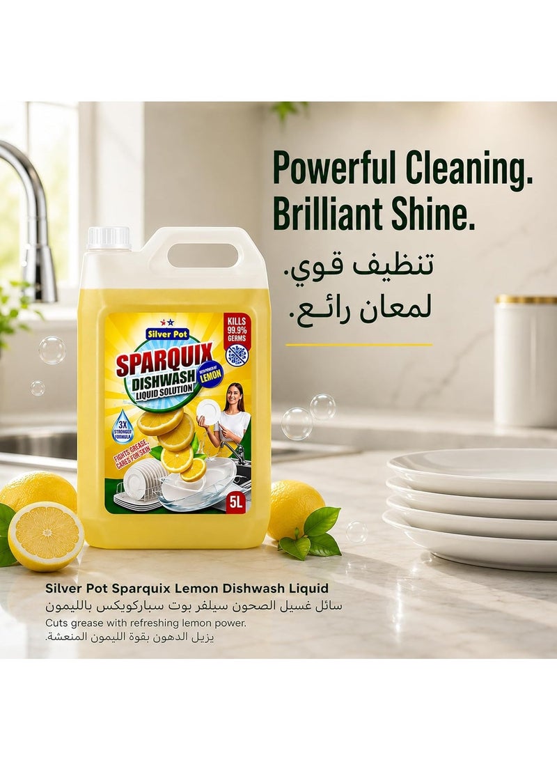 Silver Pot سائل غسيل الصحون بالتفاح الأخضر في وعاء فضي - Image 3