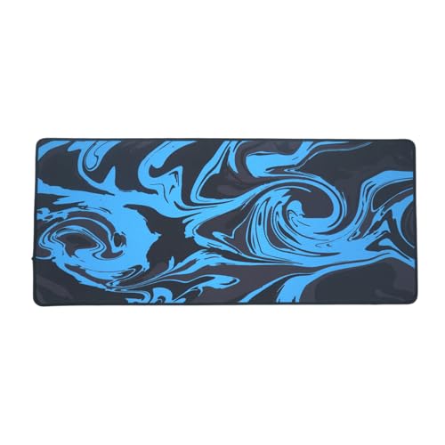 SPIN CART Large Gaming Mouse pad, Long XXL Extended Desk Table Mat Mousepad for Laptop PC Computer (Abstract Blue) - Image 1