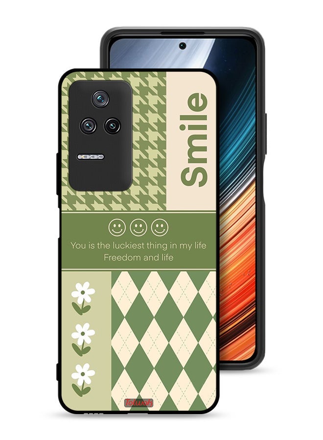 Tolwak Xiaomi Poco F4 Protective Case Cover Smile Is The Luckiest Thing In My Life - Image 1