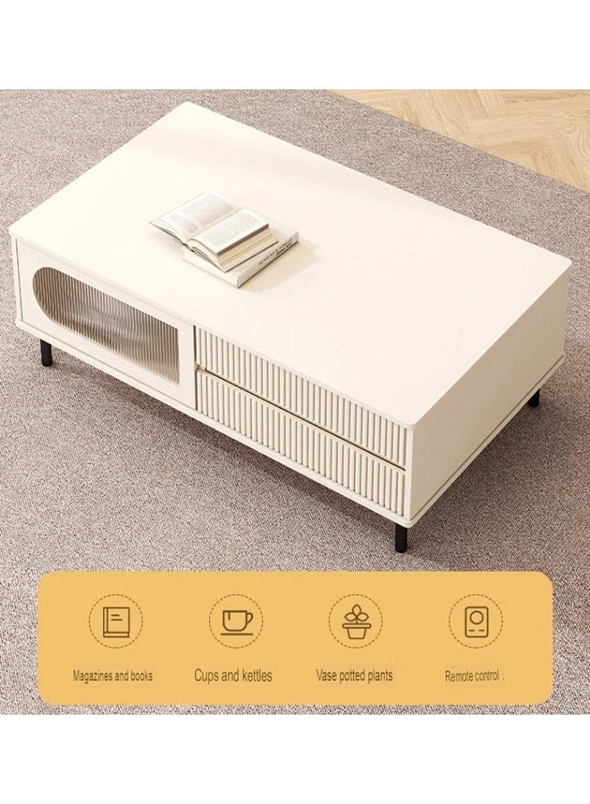 كيكي طاولة قهوة مستطيلة فاخرة متعددة الوظائف - Image 4