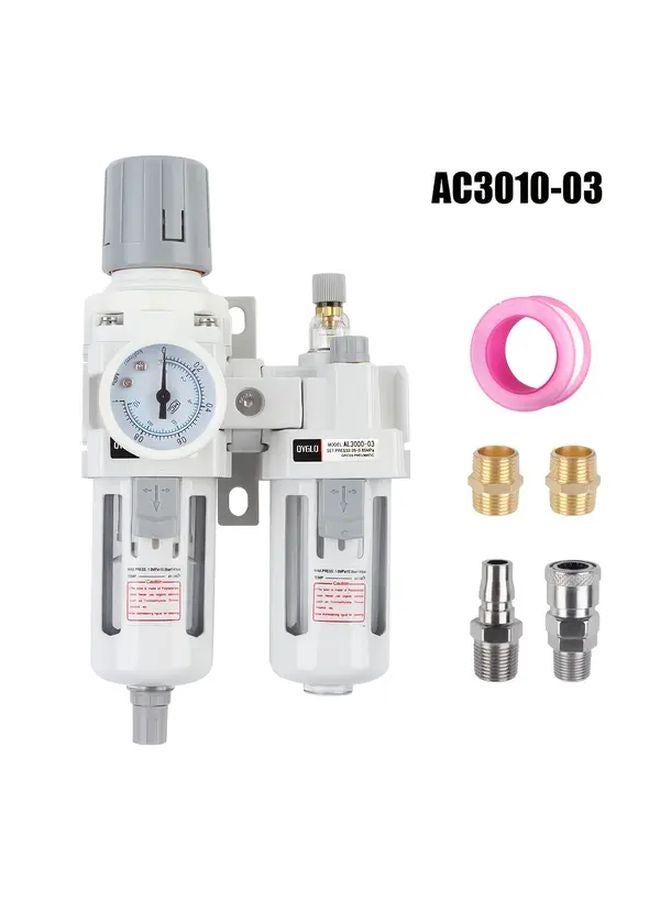 1 Set Air Filter Regulator Combo 3 8 NPT Semi Auto Drain For Air Compressors - Image 1