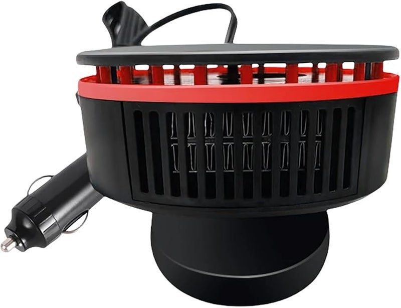 سخان السيارة الأحمر مع مروحة مزيل الضباب مع وظيفة التبريد، مزيل الصقيع، مزيل الضباب، مجفف قابل للتعديل - Image 1