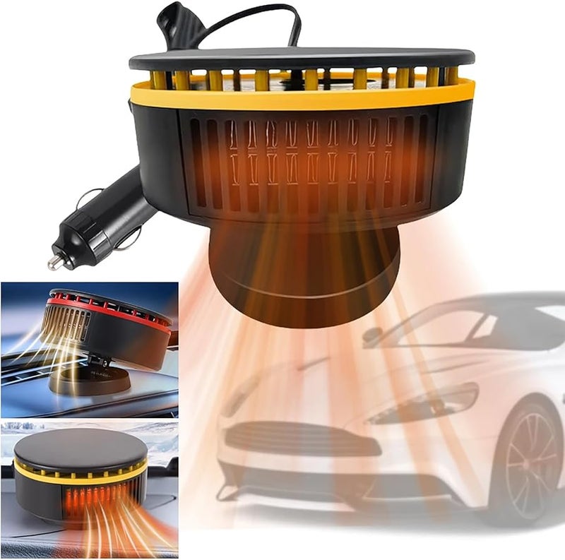 سخان السيارة الأحمر مع مروحة مزيل الضباب مع وظيفة التبريد، مزيل الصقيع، مزيل الضباب، مجفف قابل للتعديل - Image 4