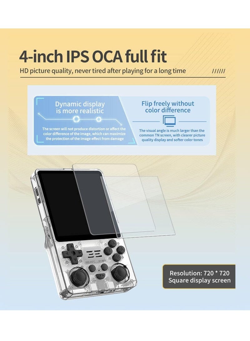 Powkiddy RGB20SX Handheld Game Console with 10000 Gmaes, 4-Inch IPS Open Source Linux Retro Portable Gaming Console, 5000Mah Battery Handheld Emulator Gift for Kids Adults (White, 128GB) - Image 4