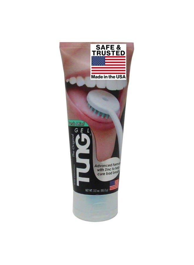 Peak Essentials The Original TUNG Brush Peak Essentials | Tung Tongue Gel | Fresh Mint Tongue Cleaning Paste | Bad Breath and Halitosis | Mouth Odor Eliminator | Use with Tongue Brushes & Scrapers | Made in America (1 Pack) - Image 1