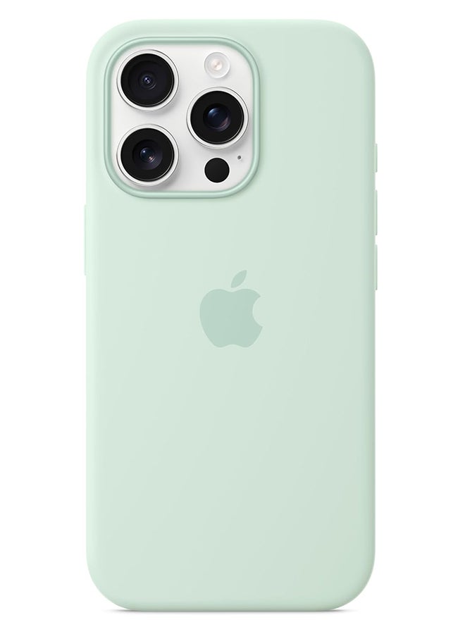 Apple iPhone 16 Pro Silicone Case with MagSafe Aquamarine - Image 1