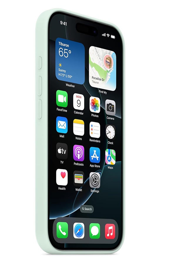 Apple iPhone 16 Pro Silicone Case with MagSafe Aquamarine - Image 5
