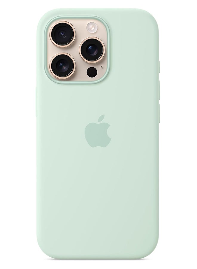 Apple iPhone 16 Pro Silicone Case with MagSafe Aquamarine - Image 2