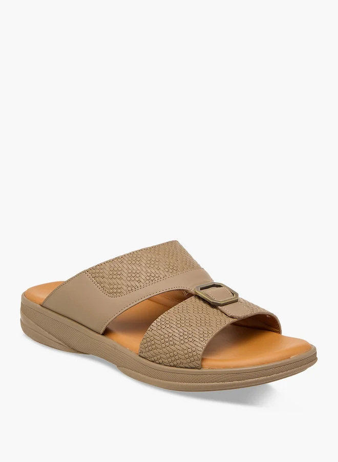 دوتشيني Men's Buckle Accent Slip-On Arabic Sandals