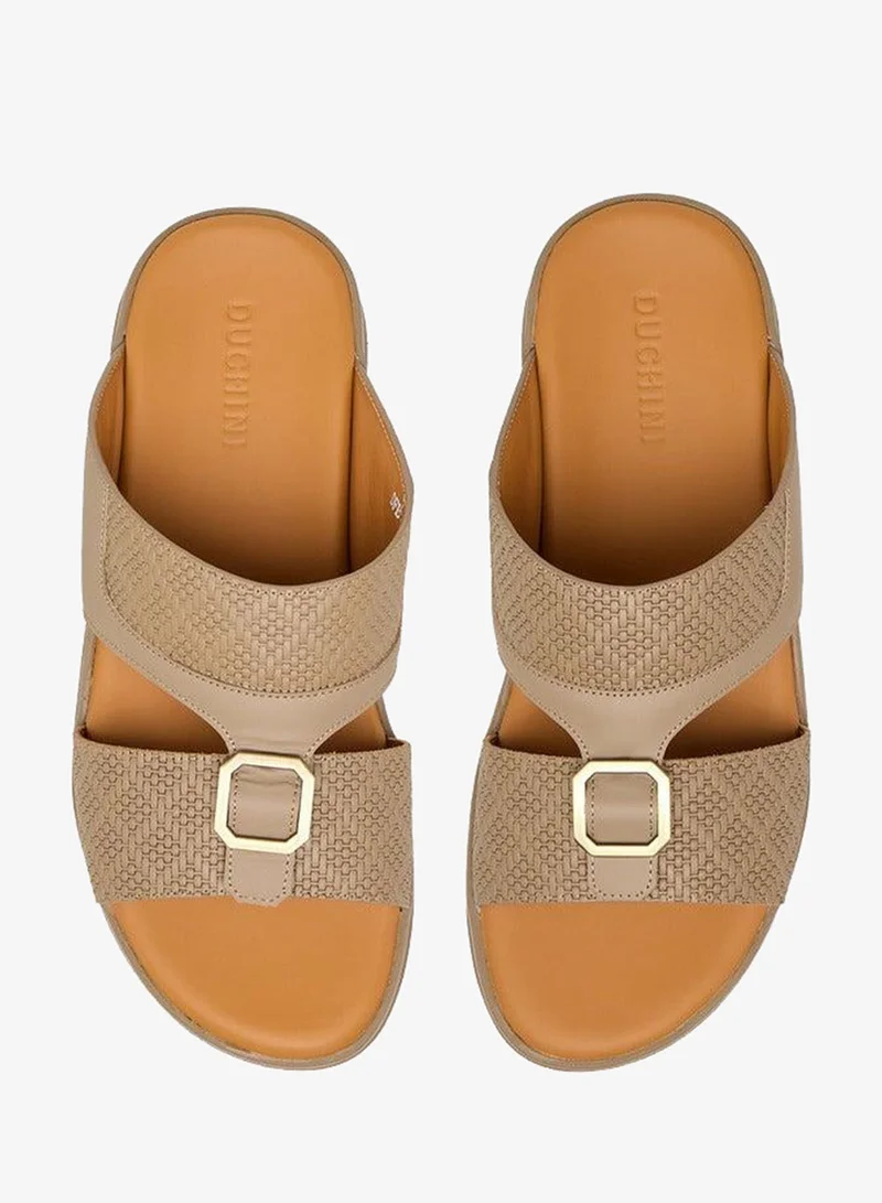 DUCHINI Men's Buckle Accent Slip-On Arabic Sandals Ramadan Collection