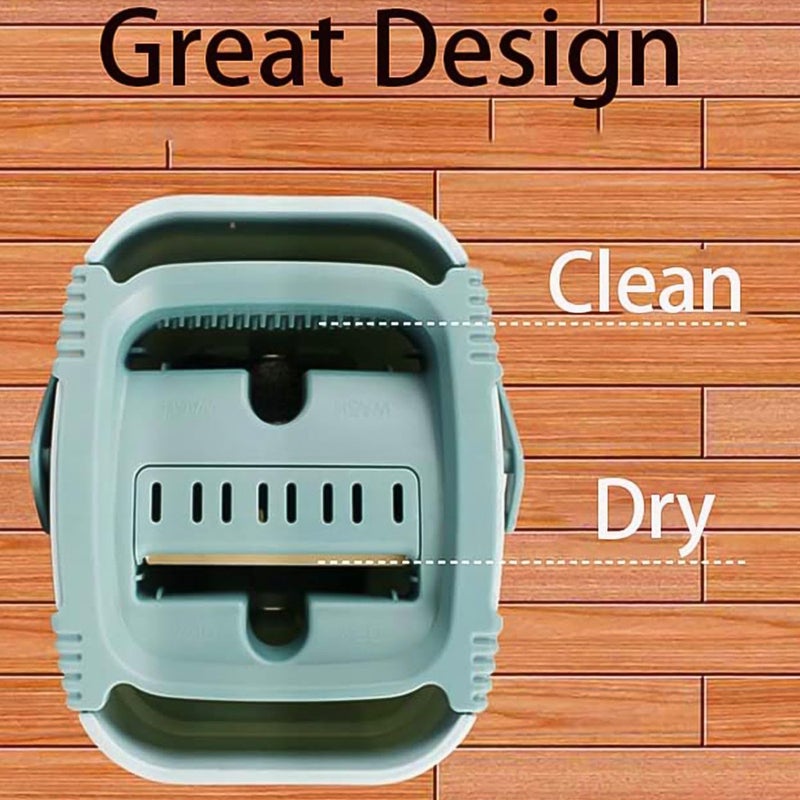 Oblivion 2in1 Scratch Cleaning Mop SelfCleaning Flat HandsFree WashDry Mop with Scrubber EasyClean System Microfiber Pads Lightweight Handle for QuickDry Durable Cleaning - Image 3