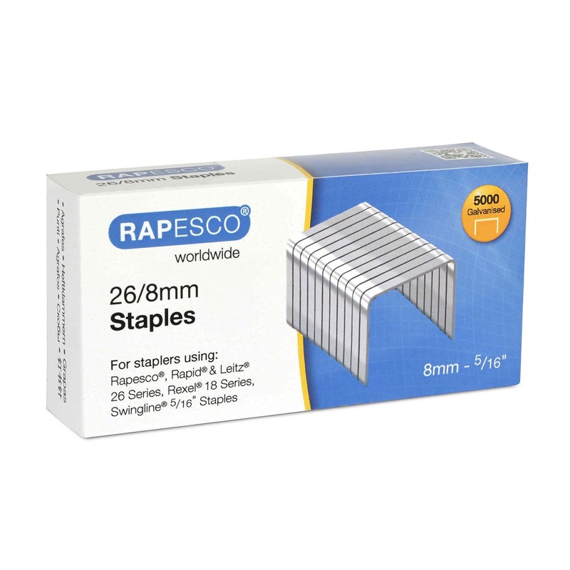 Staples, 26/8 mm [Box of 5,000] - Image 1