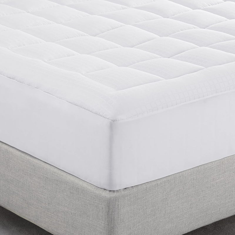 Serta ComfortSure California King Mattress Cover, Fitted Pillow Top Mattress Pad, Super Soft and Breathable Quilted Cotton Protector with 18" Elastic Deep Pockets for Secure Fit, White - Image 5